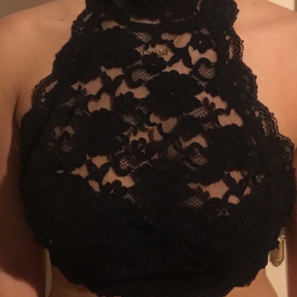 Vintage Victoria Secret lace high neck halter